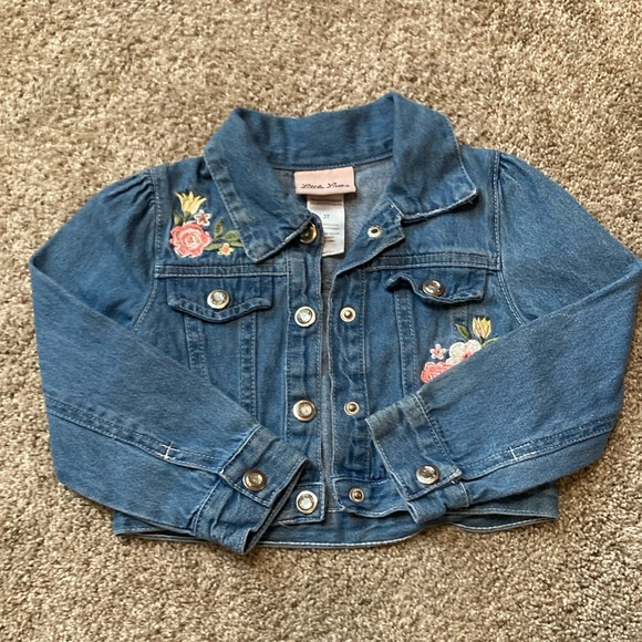 Little Lass Other - Little Lass Blue Jean Jacket with Elegant Embroidery EUC SIZE 3T